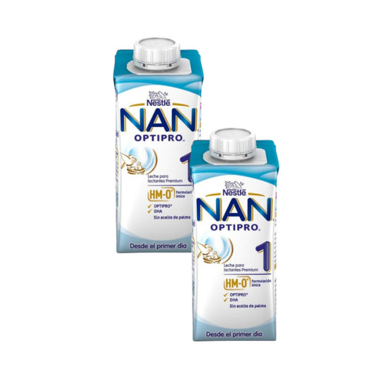 Pack 2 X Nestlé Nan 1 Optipro Leche Líquida Para Lactantes, 500 ml