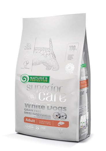 Natures Protection Superior Care White Dogs Pienso Grain Free Para Perros Adultos Pequeños Y Mini Salmón 1,5Kg