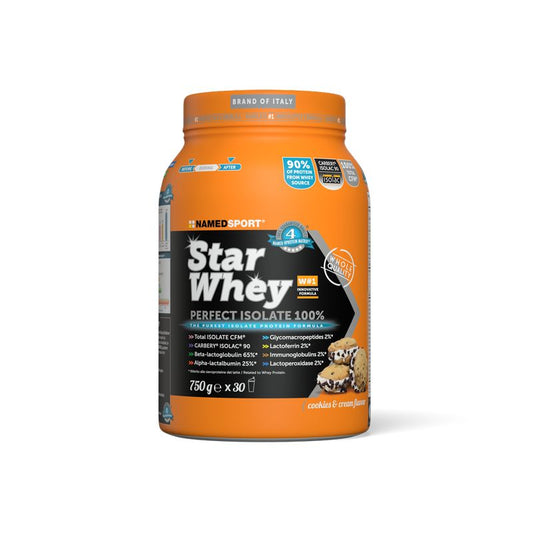 Named Sport Protein Star Whey Isolate Cookies & Cream , 1 bote de 750 gr 
