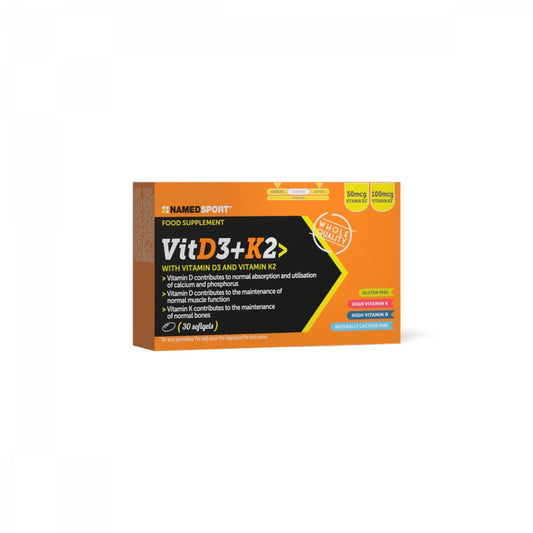 Named Sport Vitaminas Y Minerales Vitamin D3+K2 , 1 caja de 30 softgel 