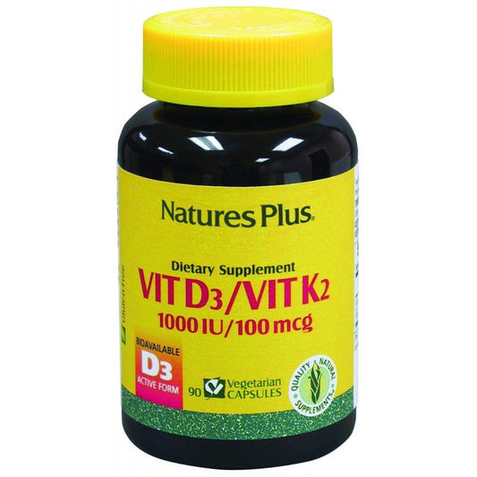 Natures Pl Vitamina D3/Vitamina K2 , 90 cápsulas   