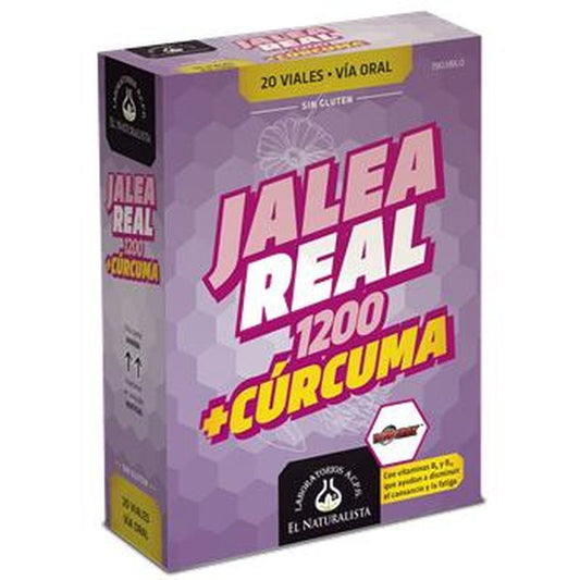 El Naturalista Jalea Real +Cúrcuma, Complemento Alimenticio, 20 Viales  