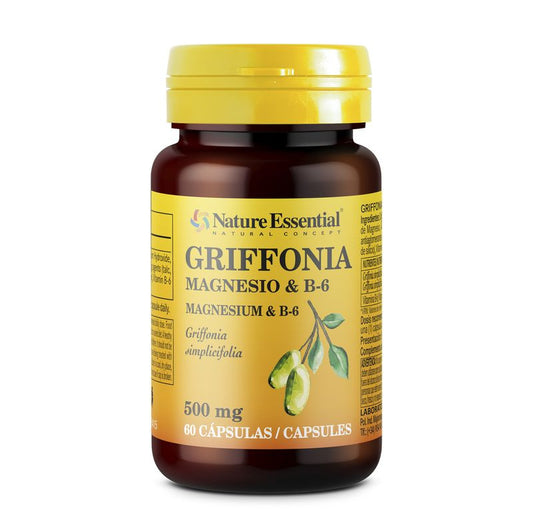 Nature Essential Griffonia+ Magnesio + B-6 , 60 cápsulas