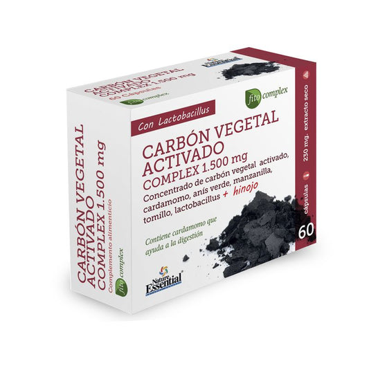 Nature Essential Blister Carbon Vegetal Activado Complex , 60 cápsulas