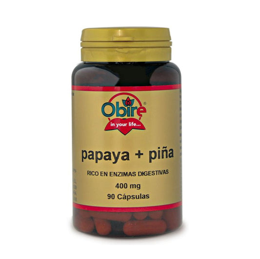 Obire Papaya + Piña , 90 cápsulas