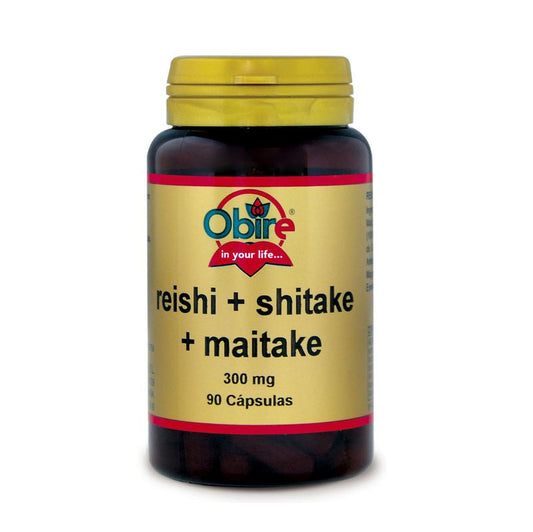Obire Reishi + Shitake + Maitake , 90 cápsulas