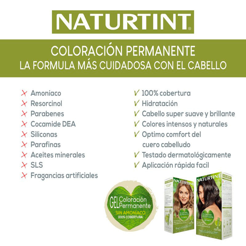 Naturtinttinte Permanente 8A - Rubio Ceniza, 170 ml