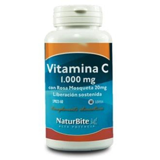 Naturbite Vitamina C 1000Mg.Con Rosa Mosqueta 20Mg. 60 Comprimidos