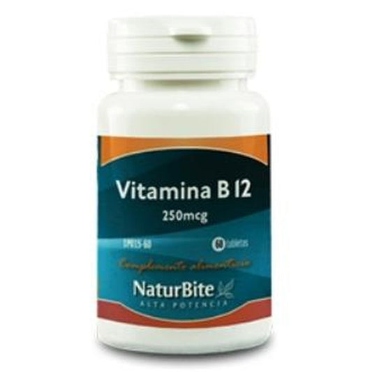 Naturbite Vitamina B12 250Mcg. 60 Comprimidos