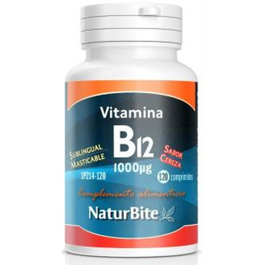 Naturbite Vitamina B12 Cianocobalamina 1000µg 120 Comprimidosmast.