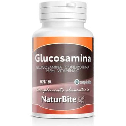 Naturbite Glucosamina, Condroitina, Msm, Vit C 60 Comprimidos