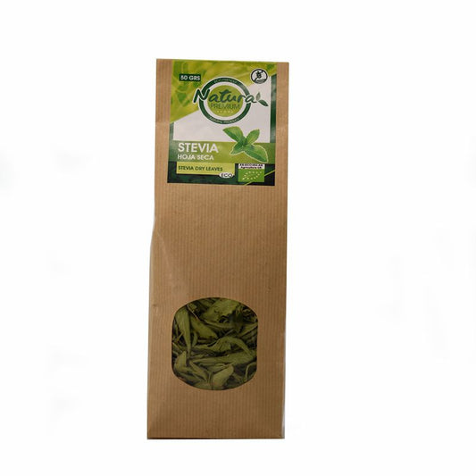 Natura Premium Stevia Hoja Seca Envase Kraft Bio , 50 gr