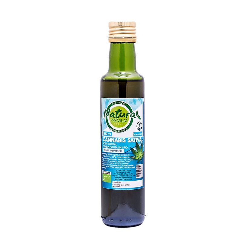 Natura Premium Aceite Vegetal Cañamo Bio , 250 ml