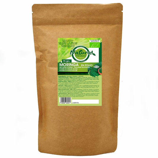 Natura Premium Moringa Molida En Polvo Bio , 75 gr