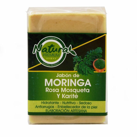 Natura Premium Jabon Moringa, Rosa Mosqueta Y Karité , 100 gr