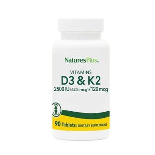 Natures Plus Vitamina D3 2500Ui+Vit K2 120Mcg 90Comp. 