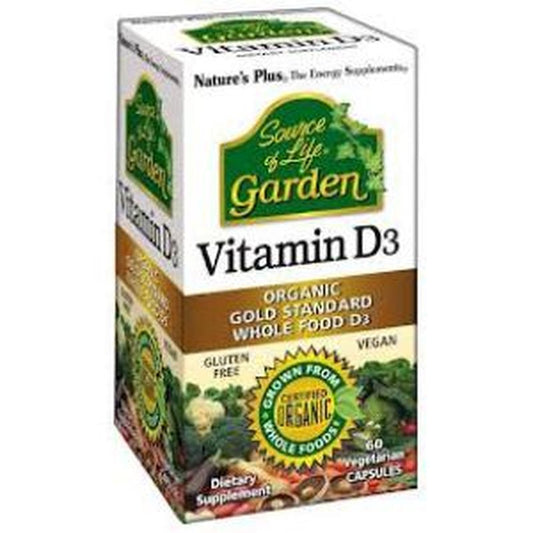 Natures Plus Garden Source Of Life Vitamina D3 60Cap. 