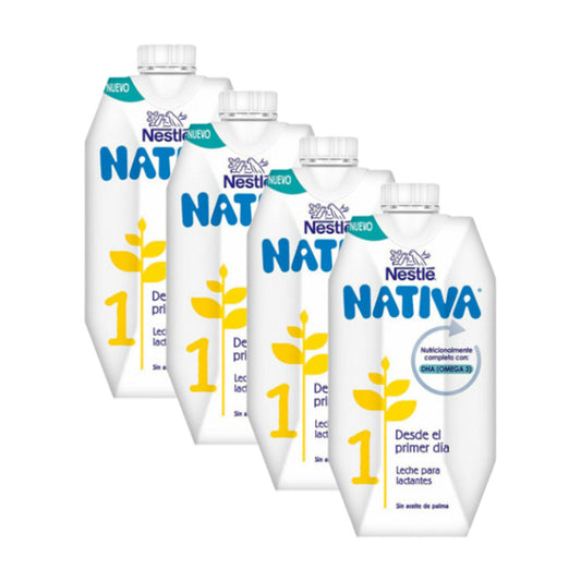 Pack 4 X Nestlé Nativa 1 Líquida, 500ml