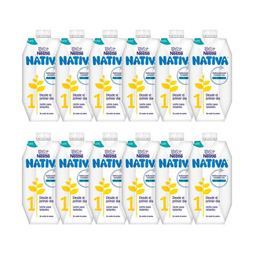 Pack 12 X Nestlé Nativa 1 Líquida, 500ml