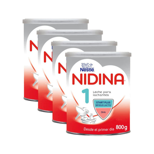 Pack 4 X Nestlé Nidina 1 Para Lactantes 800 gr