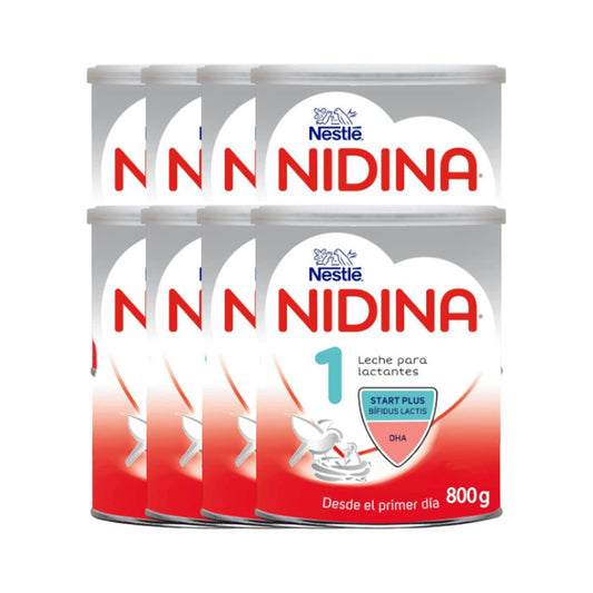 Pack 8 X Nestlé Nidina 1 Para Lactantes 800 gr