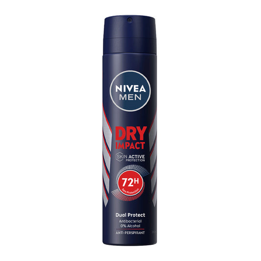NIVEA Men Dry Impact Spray Desodorante, 200 ml