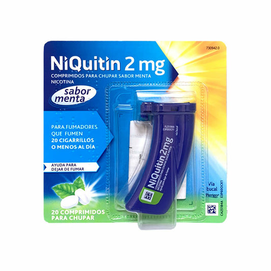 Niquitin 2 Mg , 20 comprimidos para chupar sabor menta