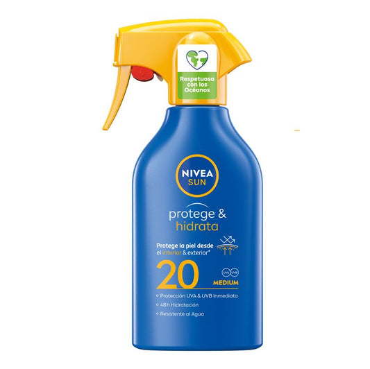 NIVEA Sun Protege & Hidrata Spray Solar SPF20, 270 ml