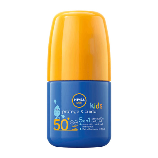 NIVEA Niños SPF50+ Protege & Cuida Roll-On Solar, 50 ml