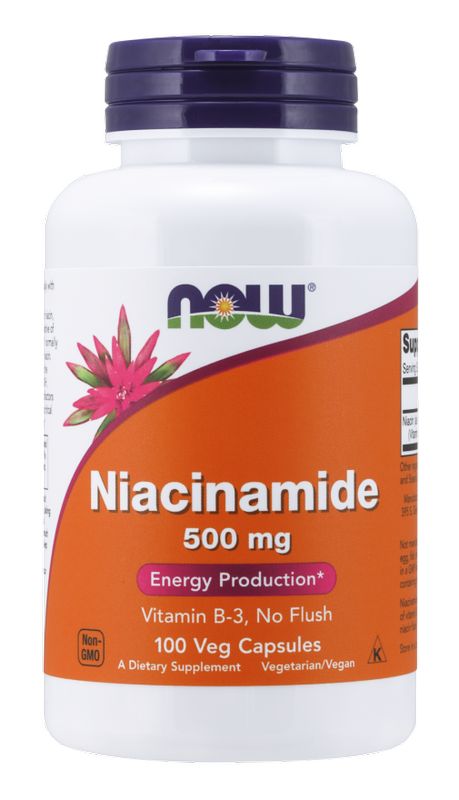 Now Niacinamida (B-3) 500 Mg, 100 Cápsulas      