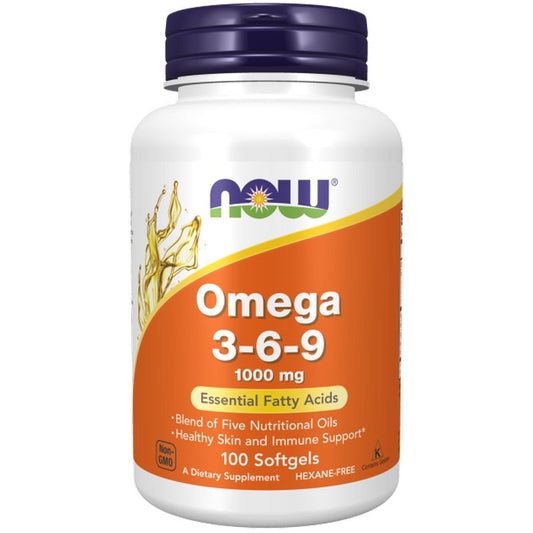 Now Omega 3-6-9 Origen Vegetal 1000 Mg , 100 perlas