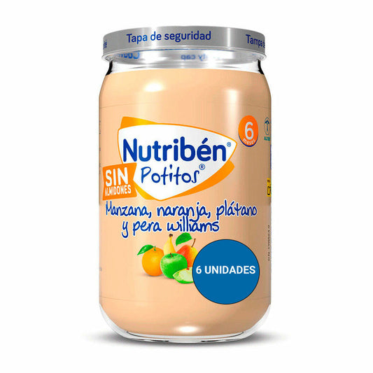 Nutriben Potito Manzana, Naranja, Plátano Y Pera Williams, 6x235 Gr
