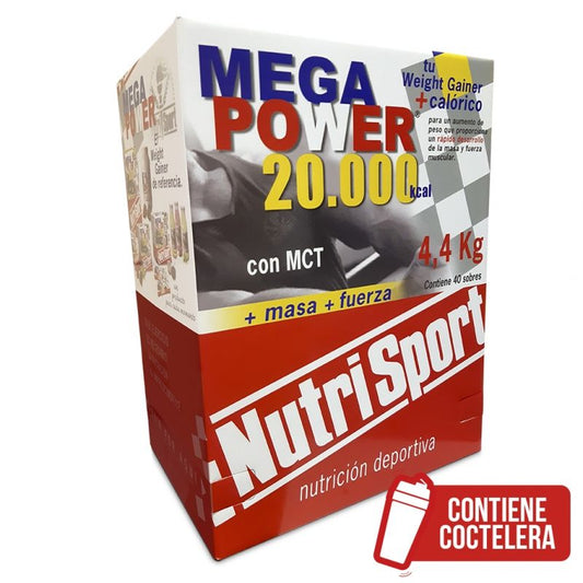 Nutrisport Megapower 20000 Chocolate, 40 Sobres De 110 Gr   