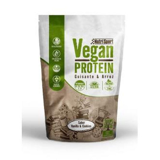 Nutrisport Vegan Protein Vainilla-Cookies Bolsa 480Gr. 