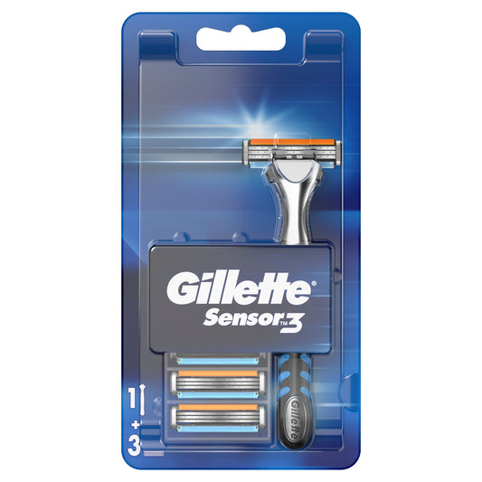 Gillette Sensor3 Maquinilla De Afeitar Para Hombre , 3 unidades