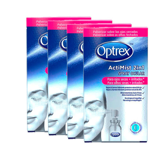 Optrex Actimist Spray Ojos Secos E Irritados Pack 4x10 ml