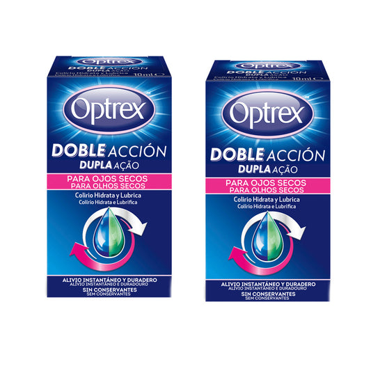 Optrex Colirio Multidosis Doble Acción Ojos Secos Duplo 2x10 ml