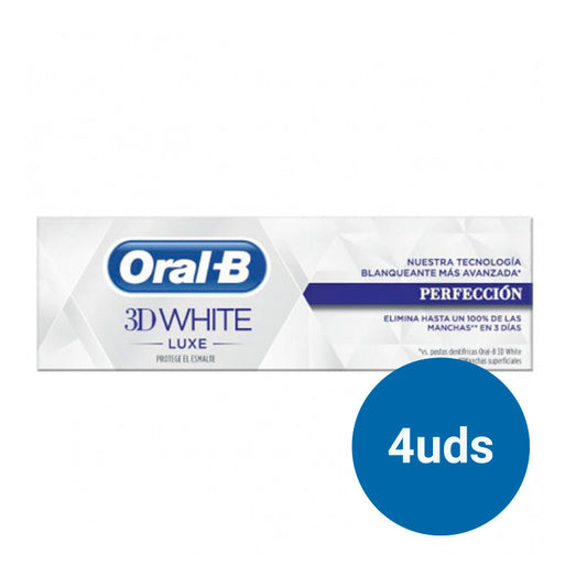 Oral-B Pasta de Dientes 3D Luxe Perfección, 75 ml x 4 unidades