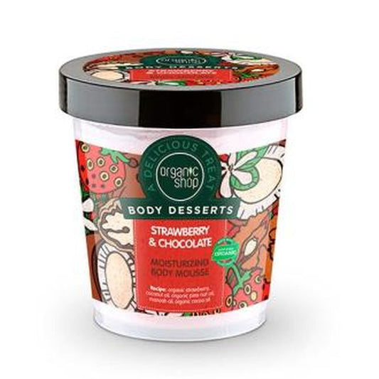 Organic Shop Mousse Corporal Hidratante Fresa Y Chocolate 450Ml 