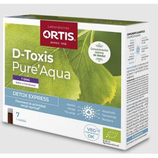 Ortis D-Toxis Pure Aqua Frambuesa 7X15Ml. Bio 
