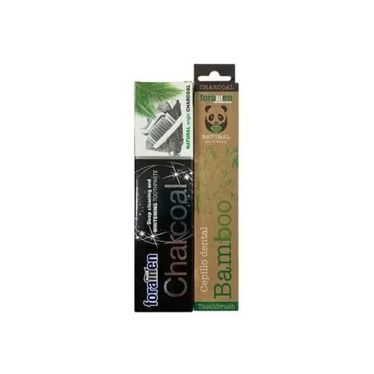 Oradent Pack Charcoal Crema 75Ml. + Cepillo Dental Bamboo 