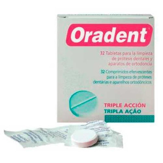 Oradent Foradent Tableta De Limpieza Para Protesis 32Ud. 