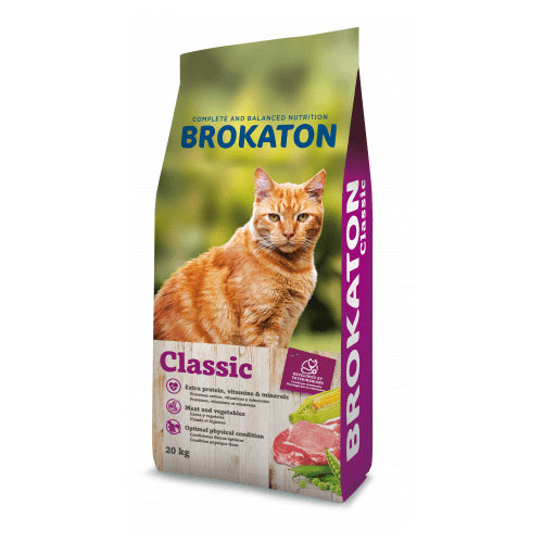 Brokaton Feline Adult Classic 20Kg, pienso para gatos