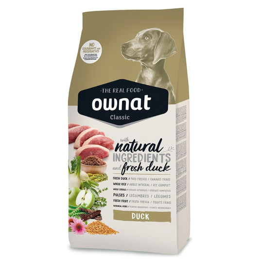 Ownat Classic Canine Adult Pato 15Kg, pienso para perros