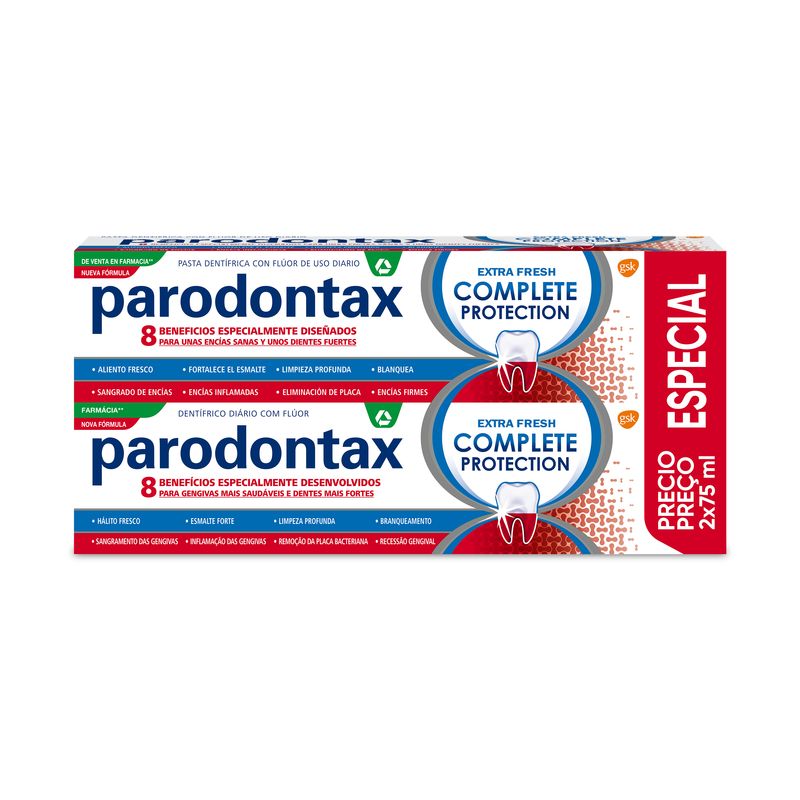 Parodontax Complete Protection Pasta De Dientes, pack de 2x75 ml