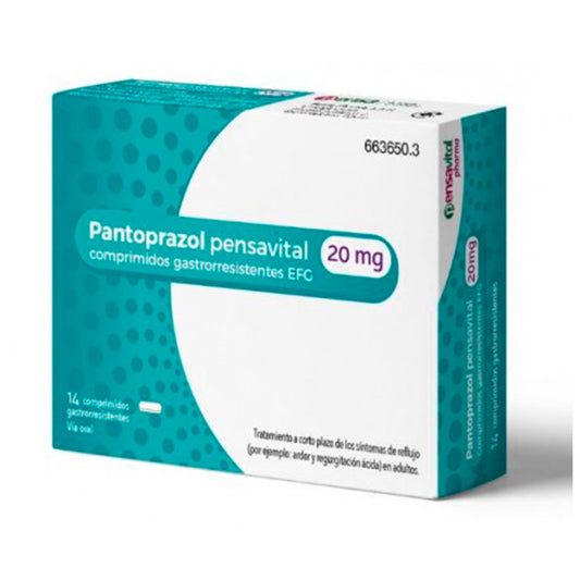 Pantoprazol Pensavital EFG 20 mg Blister, 14 comprimidos gastrorresistentes