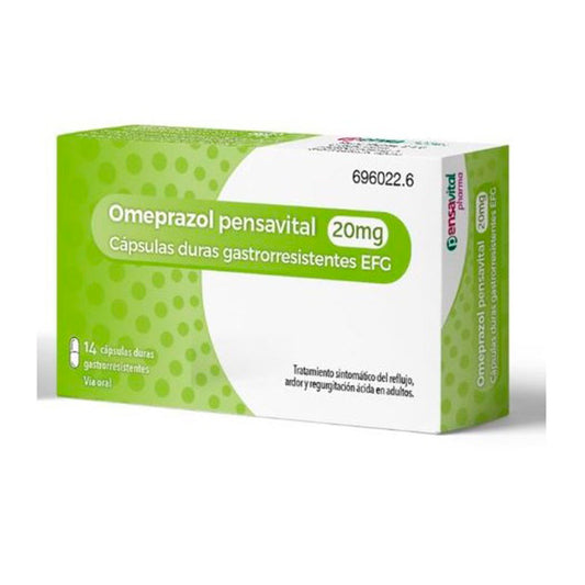 Omeprazol Pensavital 20 mg Blíster 14 Cápsulas Gastrorresistentes