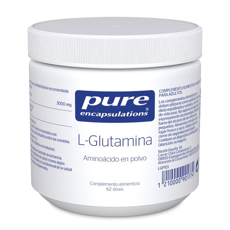 Pure Encapsulations L-Glutamina Polvo, 62 dosis