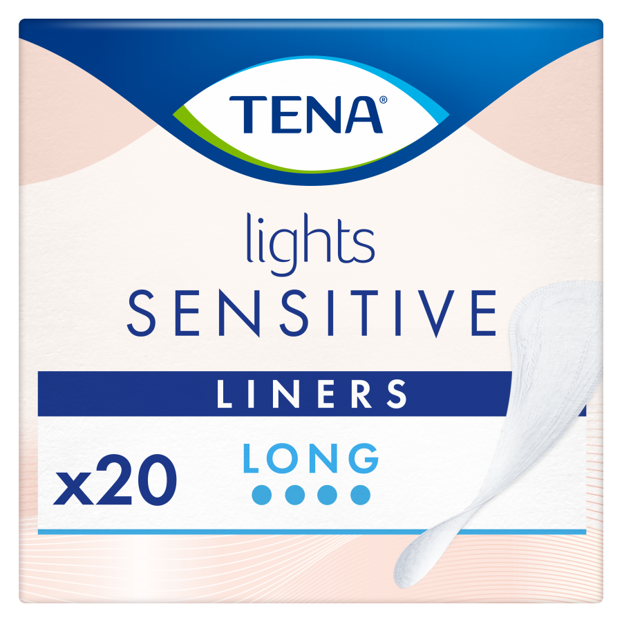 Tena Lights Sensitive Long Liner , 20 unidades