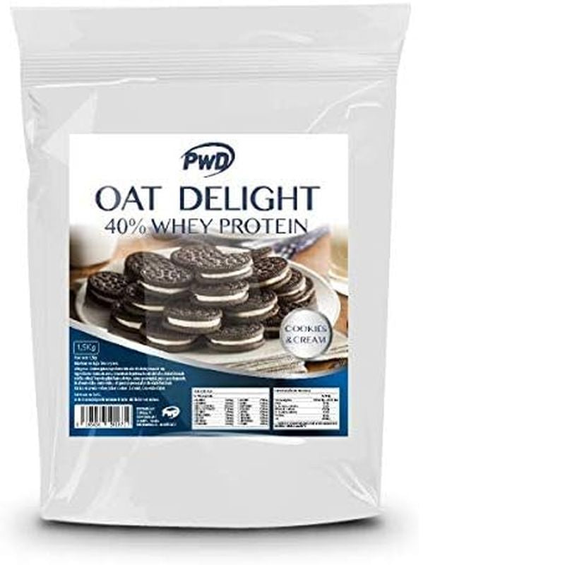Pwd Oat Delight 40% Whey Protein Cookies & Cream Envase1.5 Kg 